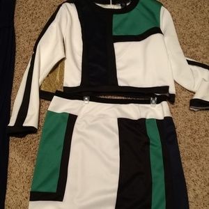 Ashley Stewart skirt and top